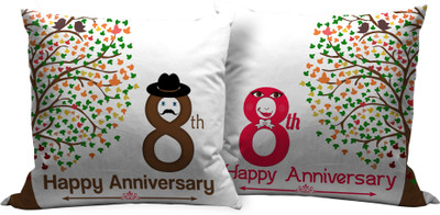 

Tied Ribbons Text Print Cushions Cover(Pack of 2, 30 cm*30 cm, Multicolor)