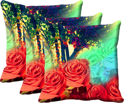 

IndiWeaves Printed Cushions Cover(Pack of 3, 30 cm*30 cm, Multicolor)