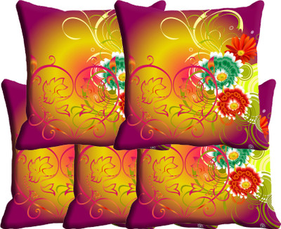 

IndiWeaves Printed Cushions Cover(Pack of 5, 40 cm*40 cm, Multicolor)