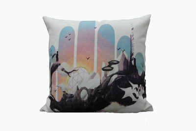 

Adishma Printed Cushions Cover(40 cm*40 cm, White, Multicolor), Multicolor;white