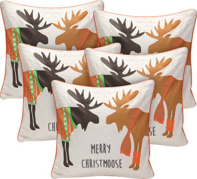

Sachit Embroidered Cushions Cover(Pack of 5, 40 cm*43 cm, Multicolor, Orange)