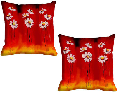 

IndiWeaves Printed Cushions Cover(Pack of 3, 40 cm*40 cm, Red, Yellow)
