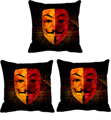 

IndiWeaves Printed Cushions Cover(Pack of 3, 16 cm*16 cm, Blue, Black), Black;blue