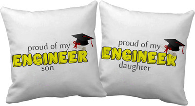 

Tied Ribbons Text Print Cushions Cover(Pack of 2, 30 cm*30 cm, White)