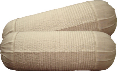 

HOME SHINE Striped Cushions Cover(Pack of 2, 40 cm*95 cm, White)