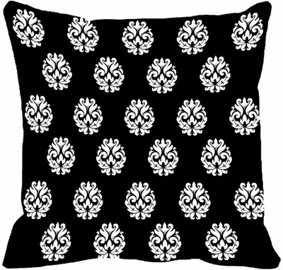 

IndiWeaves Printed Cushions Cover(30 cm*30 cm, White, Black), Black;white