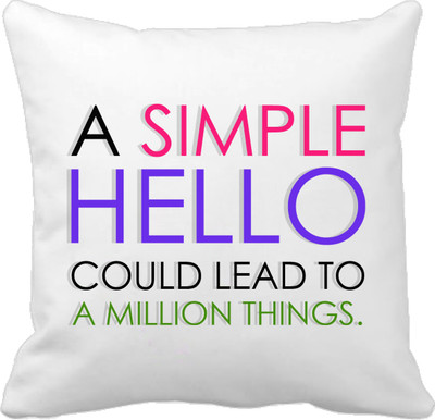 

Tied Ribbons Printed Cushions Cover(30 cm*30 cm, Multicolor)