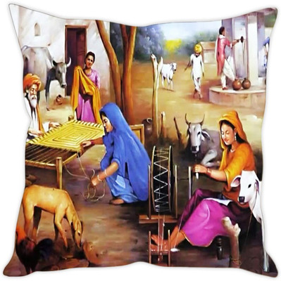 

Sleep Nature's Abstract Cushions Cover(40 cm*40 cm, Multicolor)
