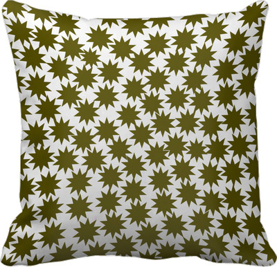 SajawatHomes Abstract Cushions Cover(30 cm*30 cm, White, Green), Green;white