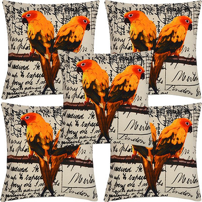 

Rajrang Abstract Cushions Cover(Pack of 5, 40 cm*40 cm, White, Orange), Orange;white