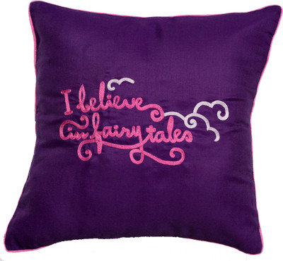 Band Box Embroidered Cushions Cover(40.64 cm*40.64 cm, Purple)