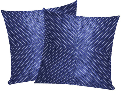 44% OFF on ZIKRAK EXIM Geometric Cushions Cover(Pack of 2, 50 cm*50 cm, Blue)