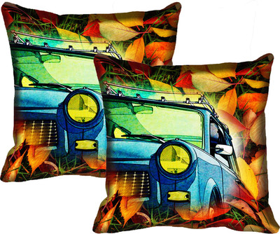 

IndiWeaves Printed Cushions Cover(Pack of 2, 40 cm*40 cm, Multicolor)