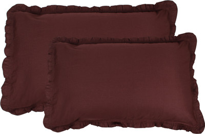 

Shraddha Collections Plain Pillows Cover(Pack of 2, 40.65 cm*61 cm, Brown)