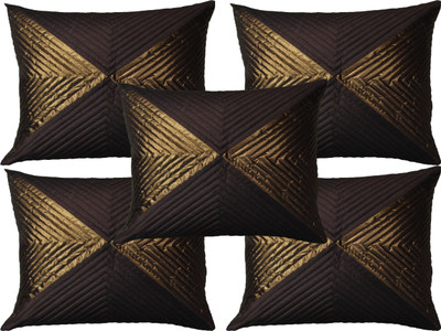 

HOME SHINE Geometric Cushions Cover(Pack of 5, 40 cm*40 cm, Brown)