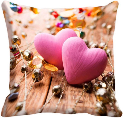

IndiWeaves Printed Cushions Cover(30 cm*30 cm, Beige, Pink)