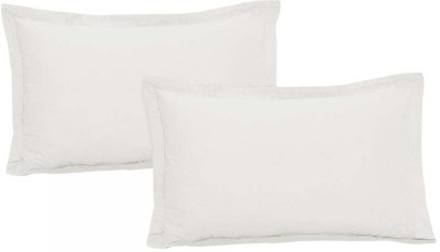 

Metro Living Plain Pillows Cover(Pack of 2, 46 cm*66 cm, White)