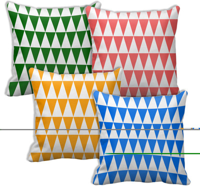 

Tied Ribbons Abstract Cushions Cover(Pack of 4, 30 cm*30 cm, Multicolor)