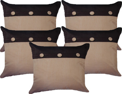 

HOME SHINE Abstract Cushions Cover(Pack of 5, 30.48 cm*30.48 cm, Beige)