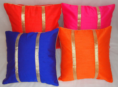 

ASC Plain Cushions Cover(Pack of 4, 40.64 cm*40.64 cm, Red, Orange, Pink, Blue), Blue;orange;pink;red