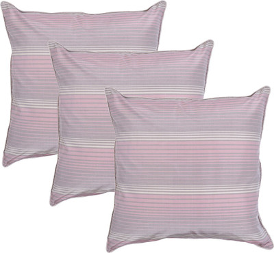 

MABA Striped Cushions & Bolsters Cover(Pack of 3, 40 cm*40 cm, Multicolor)