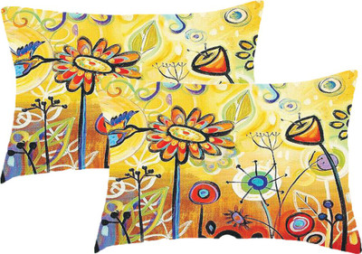 

Sleep Nature's Printed Pillows Cover(Pack of 2, 68.58 cm*45.72 cm, Multicolor)
