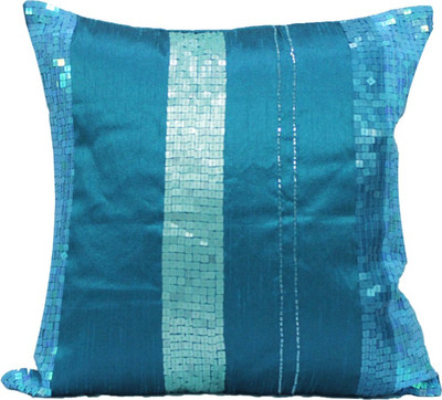 

Rhome Embroidered Cushions Cover(Pack of 2, 40 cm*40 cm, Blue)