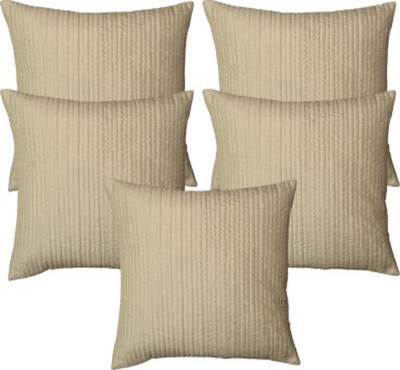 

Nikunj Striped Cushions Cover(Pack of 5, 40 cm*40 cm, Beige)