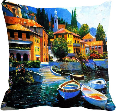 

IndiWeaves Printed Cushions Cover(30 cm*30 cm, Blue, Multicolor)