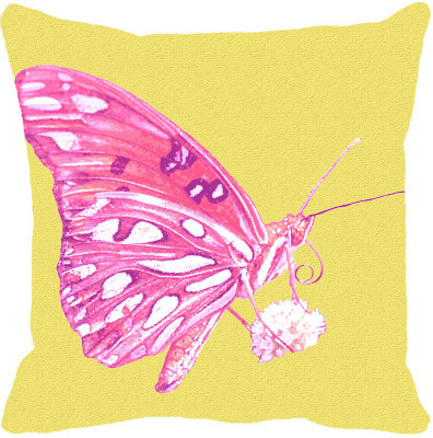 

Leaf Designs Printed Cushions Cover(41 cm*41 cm, Pink)