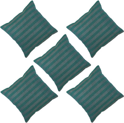 

Veer Creations Striped Cushions Cover(Pack of 5, 40 cm*40 cm, Light Blue)