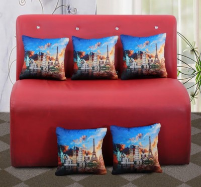 Dekor World Geometric Cushions Cover(Pack of 5, 30 cm*30 cm, Multicolor)