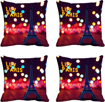 68% OFF on meSleep Abstract Cushions Cover(Pack of 4, 40.64 cm*40.64 cm, Multicolor)