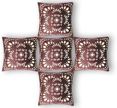 

Nikunj Geometric Cushions Cover(Pack of 5, 40 cm*40 cm, Brown)