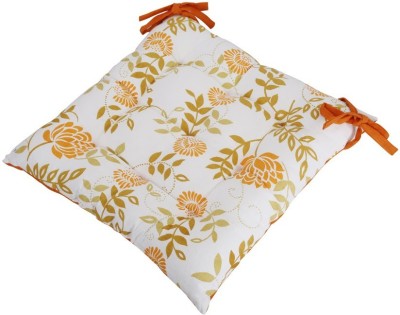 Dekor World Floral Cushions & Pillows Cover(40 cm*40 cm, Yellow)