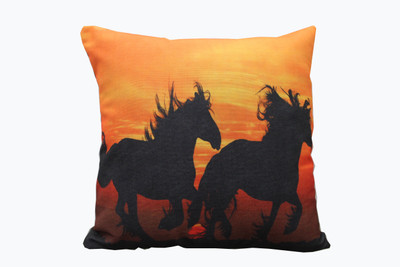 

Adishma Printed Cushions Cover(40 cm*40 cm, Orange, Black), Black;orange