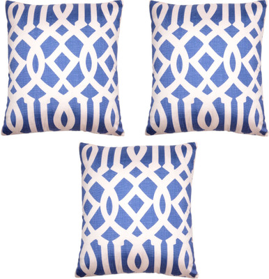 

HOMEWARDS Geometric Cushions Cover(Pack of 3, 40 cm*40 cm, Blue)