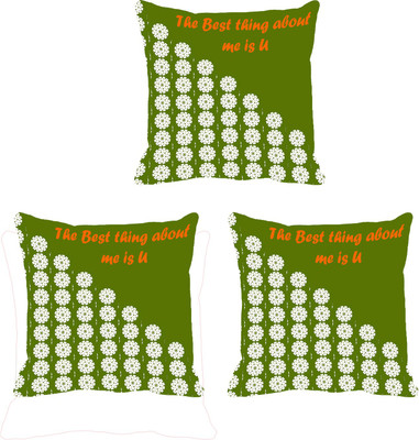 

IndiWeaves Printed Cushions Cover(Pack of 3, 12 cm*12 cm, White, Purple), Purple;white