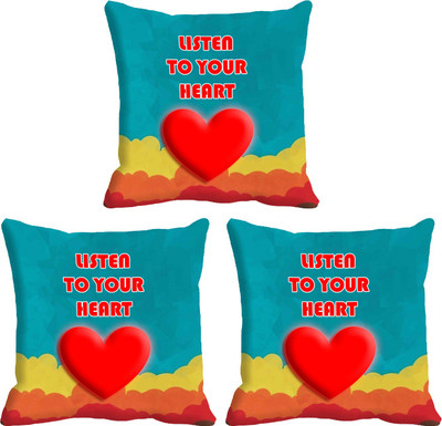 

IndiWeaves Printed Cushions Cover(Pack of 3, 12 cm*12 cm, Purple, White)