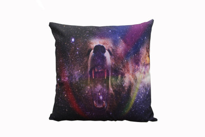 

Adishma Animal Cushions Cover(40 cm*40 cm, Black, Multicolor)