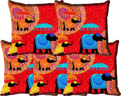 

IndiWeaves Printed Cushions Cover(Pack of 5, 40 cm*40 cm, Multicolor)
