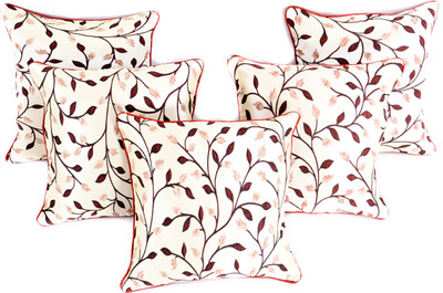 

Shilpbazaar Printed Cushions Cover(Pack of 5, 40 cm*40 cm, Peach)