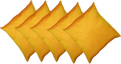 

HOME SHINE Floral Cushions Cover(Pack of 5, 40 cm*40 cm, Gold)