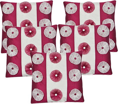

Shine Villa Floral Cushions Cover(Pack of 5, 40 cm*40 cm, Pink)