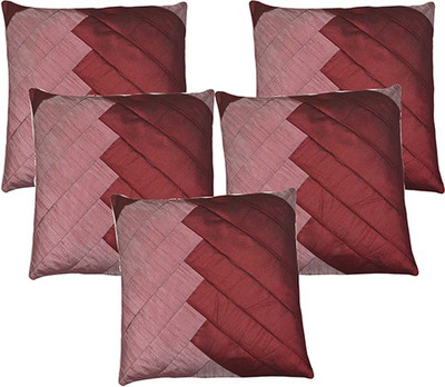 

Shine Villa Striped Cushions Cover(Pack of 5, 40 cm*40 cm, Maroon)