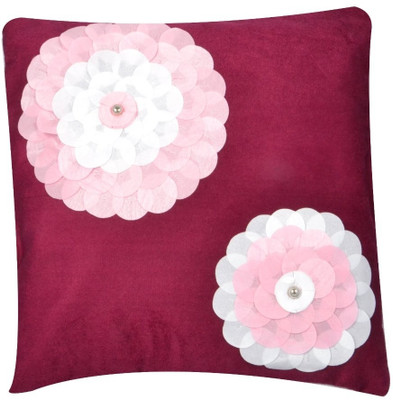 

Nikunj Floral Cushions Cover(Pack of 5, 40 cm*40 cm, Purple)