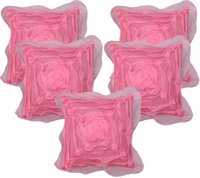 

Shine Villa Floral Cushions Cover(Pack of 5, 40 cm*40 cm, Pink)