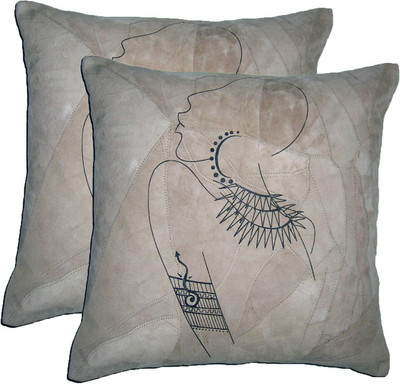 

ChicAntique Printed Cushions Cover(Pack of 2, 40 cm*40 cm, Beige)