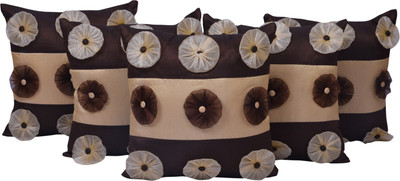 

Shine Villa Floral Cushions Cover(Pack of 5, 40 cm*40 cm, Brown)