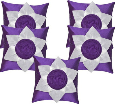 

Shine Villa Floral Cushions Cover(Pack of 5, 30 cm*30 cm, Blue)